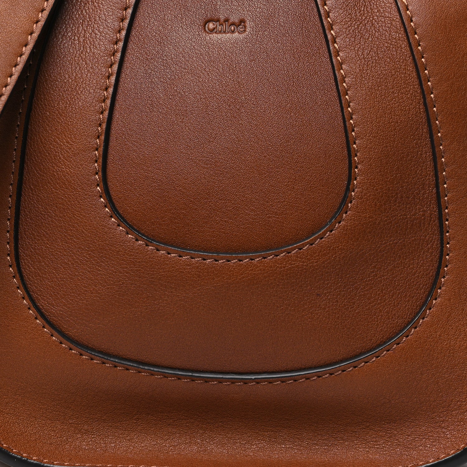 Chloe Grained Calfskin Nano Hayley Hobo  Tan 8 of 10