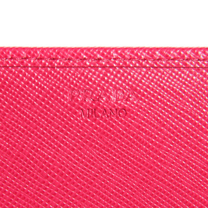 Prada Saffiano Metal Oro Chain Wallet Peonia 6 of 11