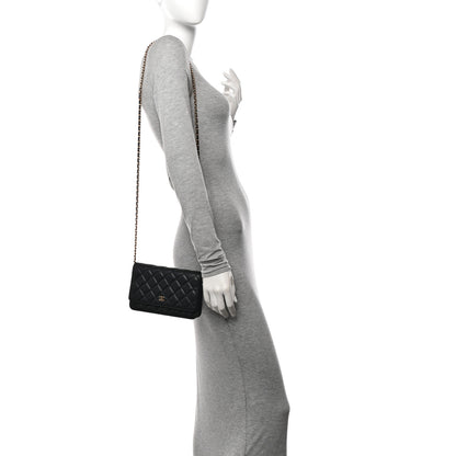 Chanel Caviar Quilted Wallet on Chain WOC Black 2 of 13