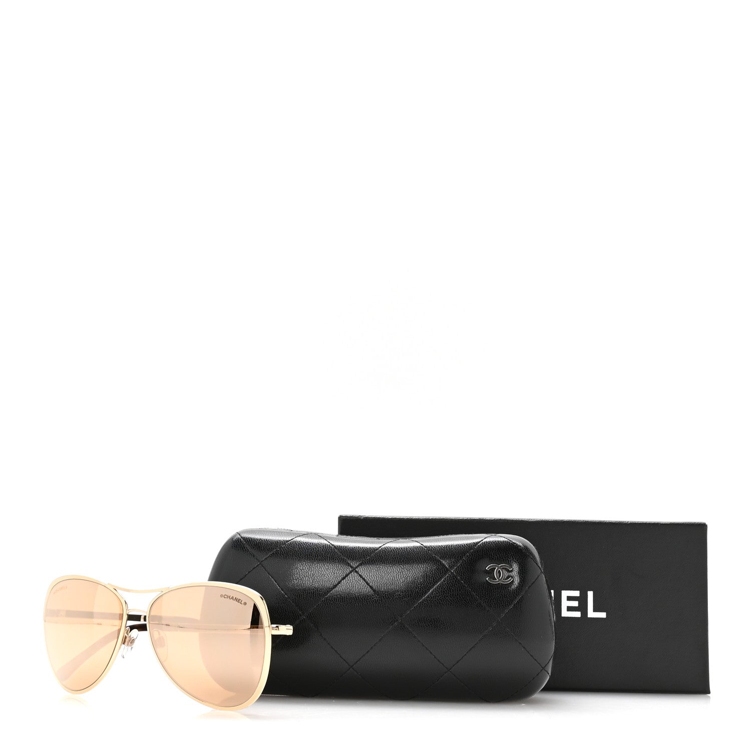 Chanel Metal Mirrored Pilot Summer Sunglasses 4223 Gold 8 of 8