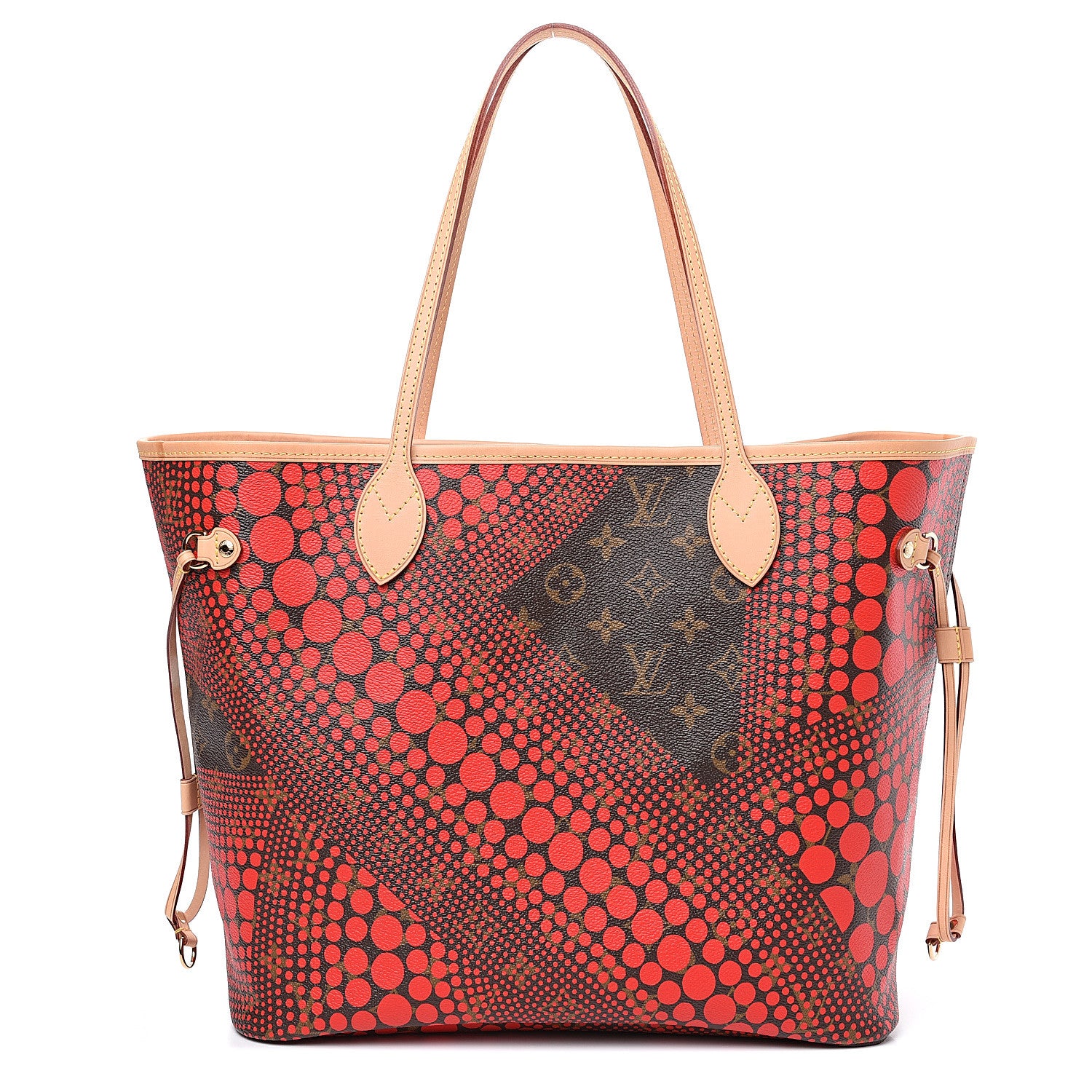 Louis Vuitton Monogram Kusama Waves Neverfull MM Red 1 of 9