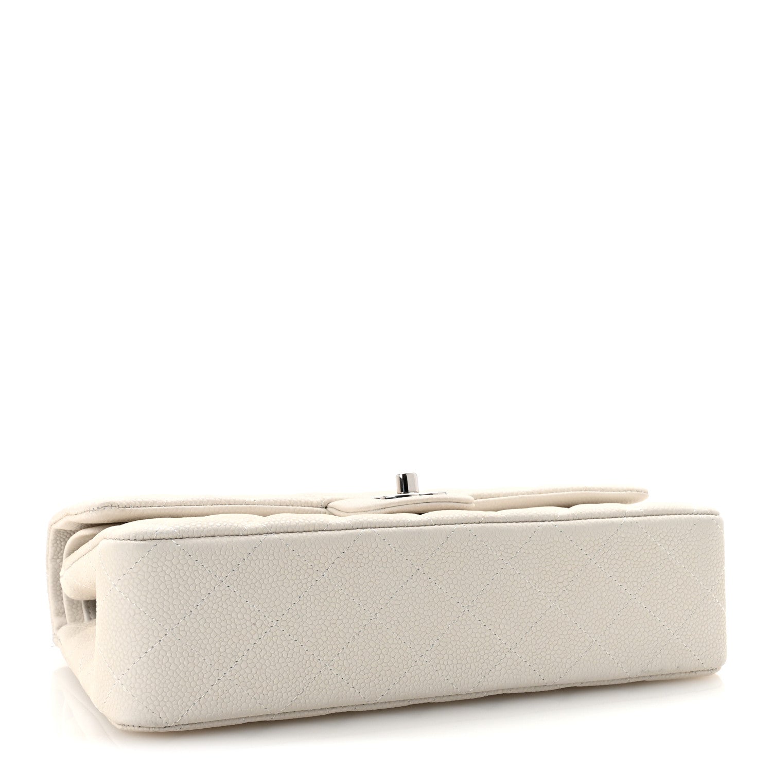 Chanel Iridescent Caviar Quilted Medium Double Flap Off White 4 of 11