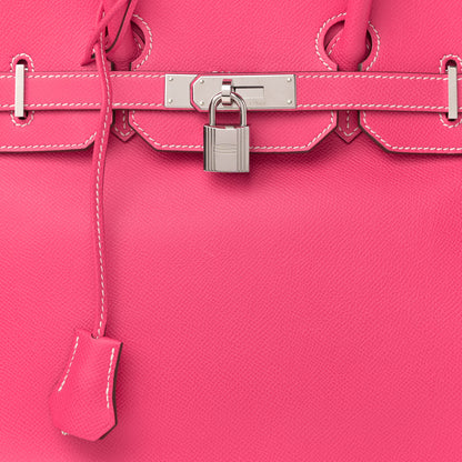 Hermes Epsom Candy Birkin 35 Rose Tyrien Rubis 9 of 19