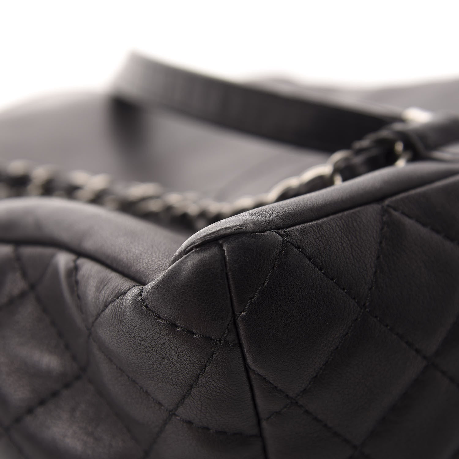 Chanel Lambskin Quilted Drawstring Backpack Black 8 of 16