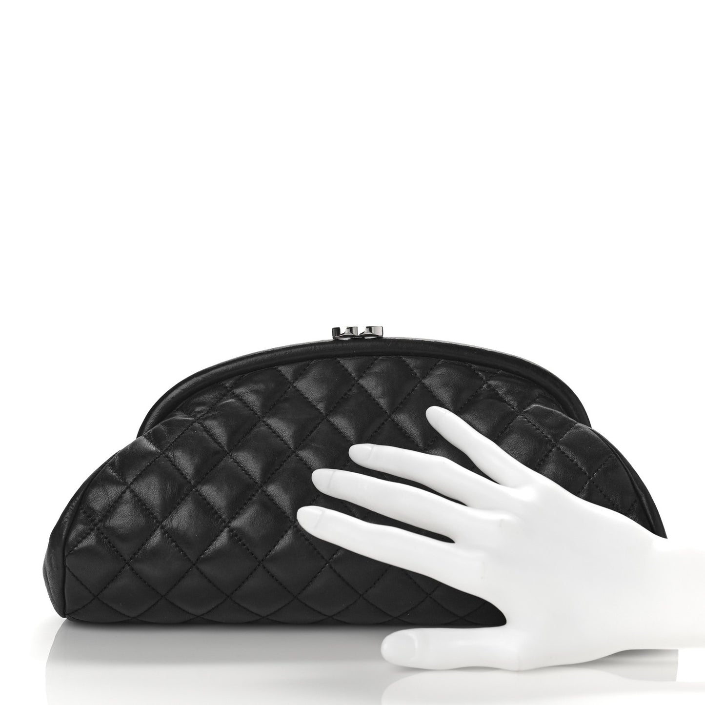 Lambskin Quilted Timeless Clutch Black