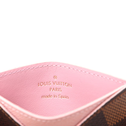 Louis Vuitton Damier Ebene Caissa Card Holder Rose Ballerine 6 of 6
