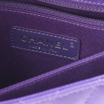 Chanel Caviar Chevron Quilted Mini Coco Handle Flap Purple 9 of 11