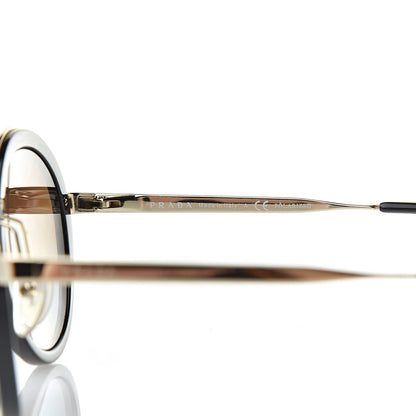 Prada Round Frame Sunglasses SPR 50T Black 6 of 8