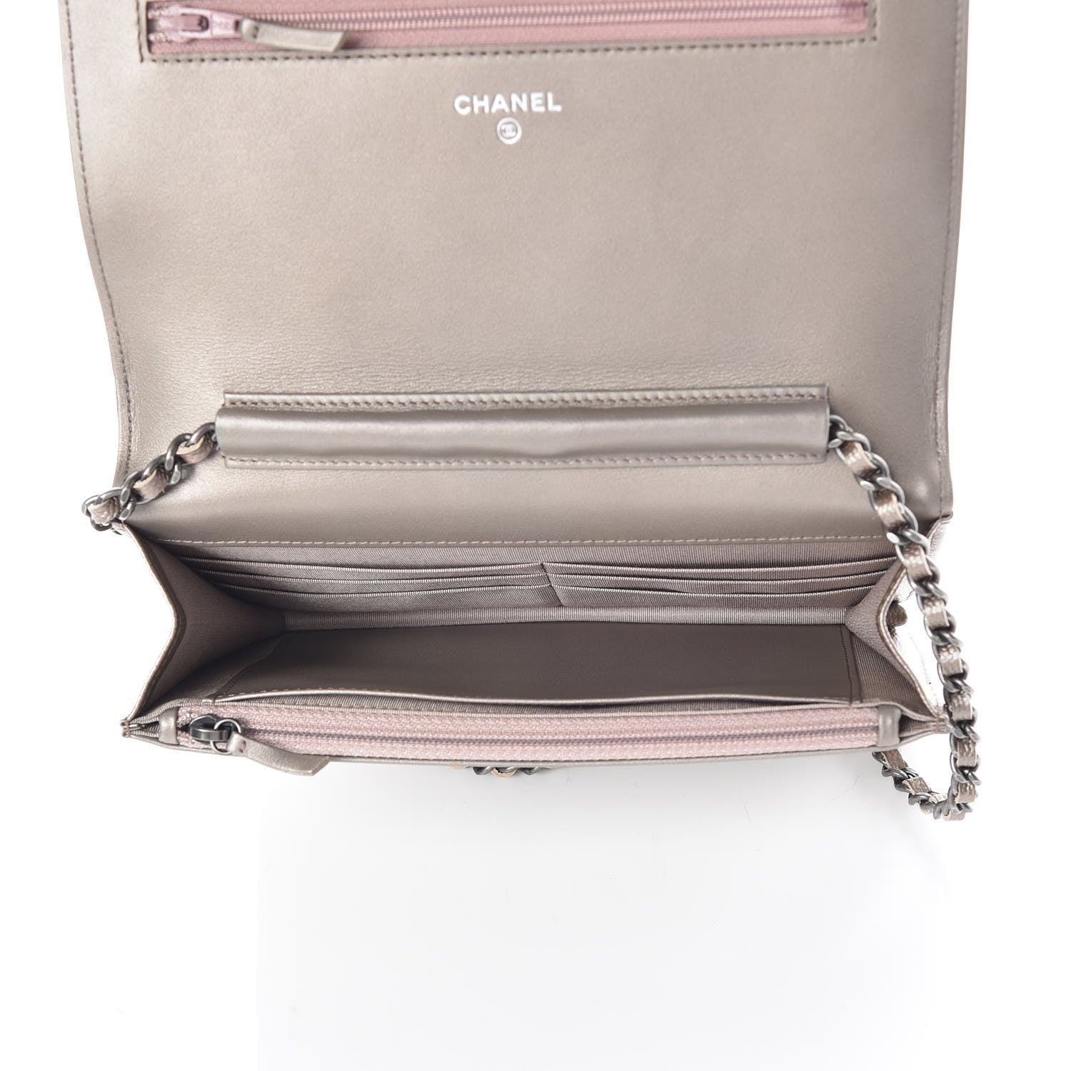 Chanel Metallic Caviar Quilted Boy Wallet On Chain WOC Copper 5 of 13