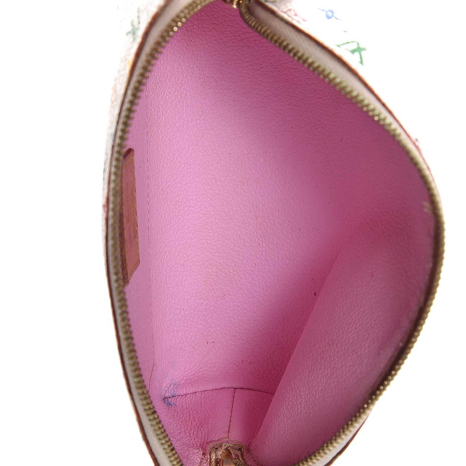 Louis Vuitton Monogram Multicolor Cosmetic Pouch White Litchi 5 of 8