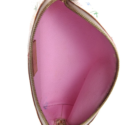 Louis Vuitton Monogram Multicolor Cosmetic Pouch White Litchi 5 of 8