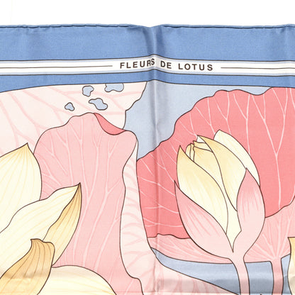 Hermes Silk Fleurs de Lotus Scarf 90 5 of 5