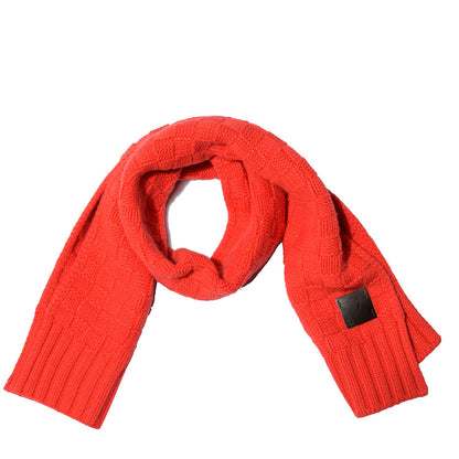 Louis Vuitton Cashmere Damier Helsinki Scarf Red 1 of 5