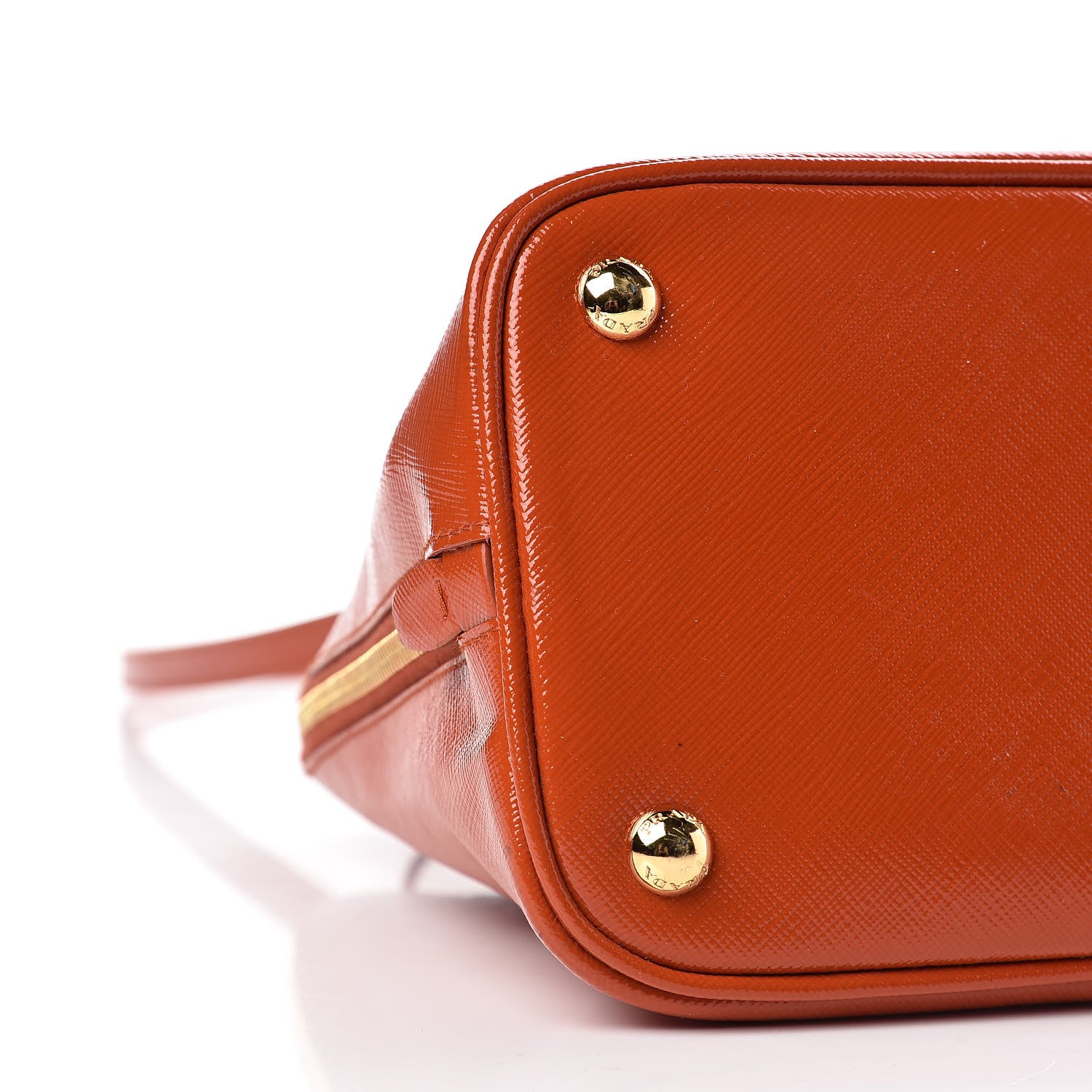 Prada Saffiano Vernice Medium Promenade Tote Arancio 5 of 10