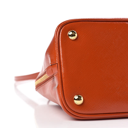 Prada Saffiano Vernice Medium Promenade Tote Arancio 5 of 10