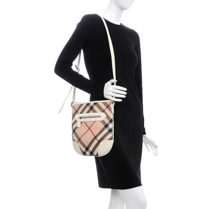 Burberry Nova Check Small Dryden Crossbody Bag White 2 of 14