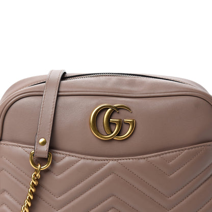 Gucci Calfskin Matelasse Medium GG Marmont Chain Shoulder Bag Porcelain Rose 11 of 11
