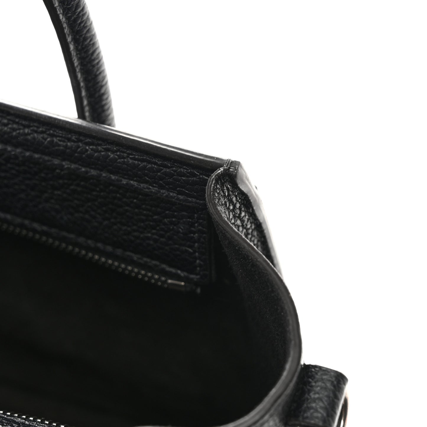 Drummed Calfskin Nano Luggage Black