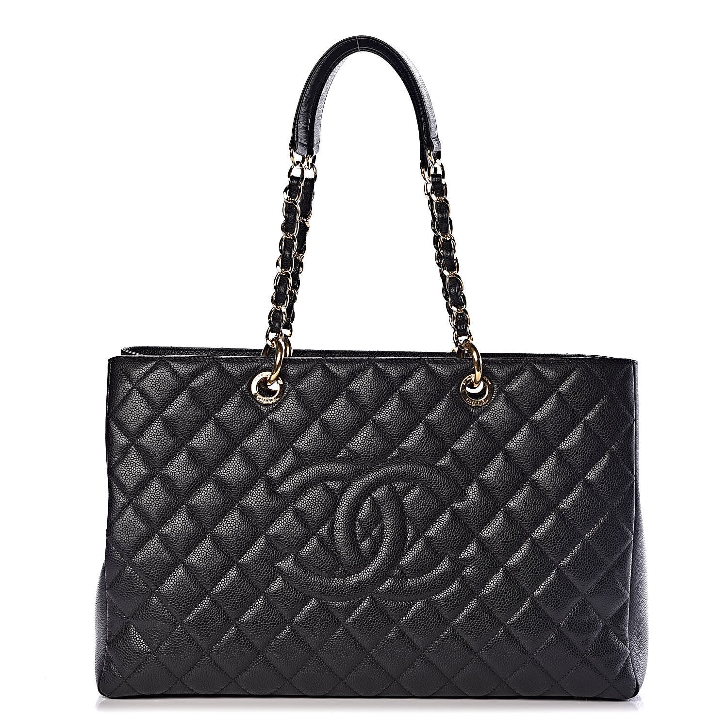 Chanel Caviar Quilted XL Grand Shopping Tote GST Black 1 of 12