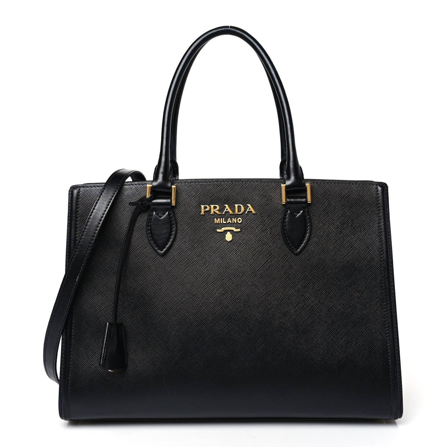Prada Saffiano Soft Calfskin Tote Black 1 of 8
