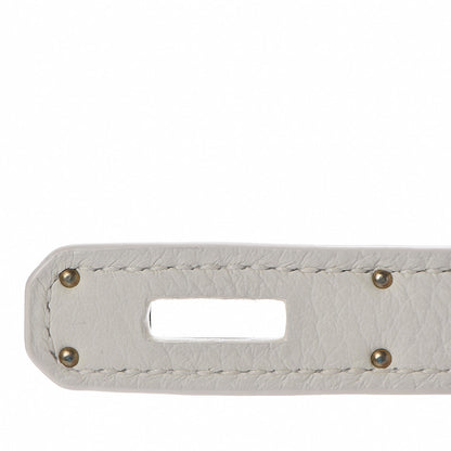 Hermes Taurillon Clemence Birkin 35 White 13 of 37