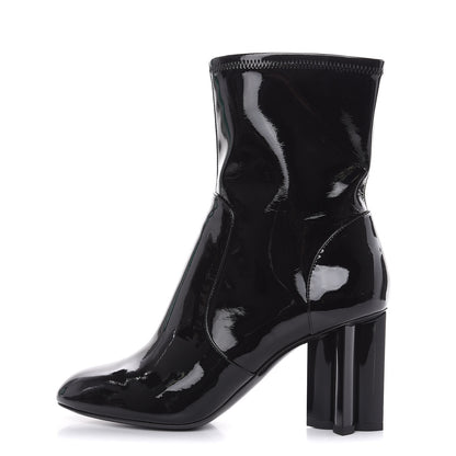 Louis Vuitton Patent Silhouette Ankle Boots 37.5 Black 1 of 7