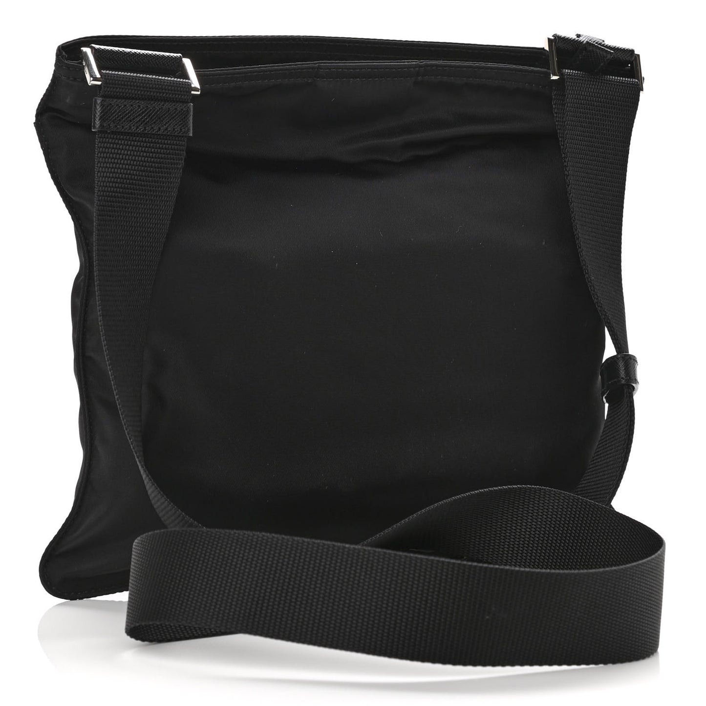 Nylon Vela Flat Messenger Bag Black