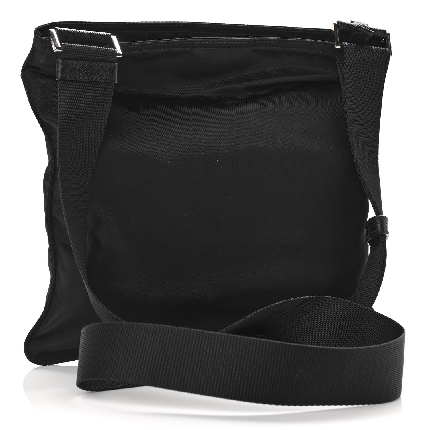 Prada Nylon Vela Flat Messenger Bag Black 3 of 8