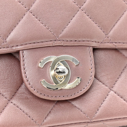 Chanel Metallic Lambskin Quilted Extra Mini Rectangular Flap Pink 13 of 19