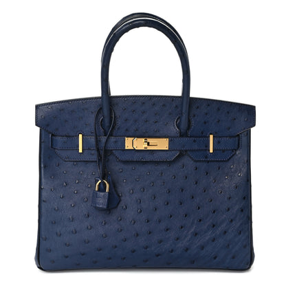 Hermes Ostrich Birkin 30 Bleu Iris 1 of 14