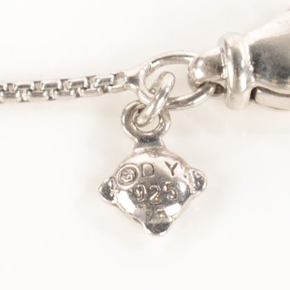 David Yurman Sterling Silver Diamond 7mm Infinity Pendant Necklace 5 of 6