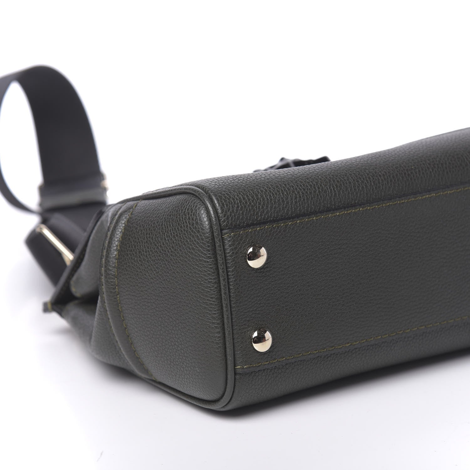 Versace Calfskin Medium Palazzo Empire Bag Verde Scuro Black 9 of 10