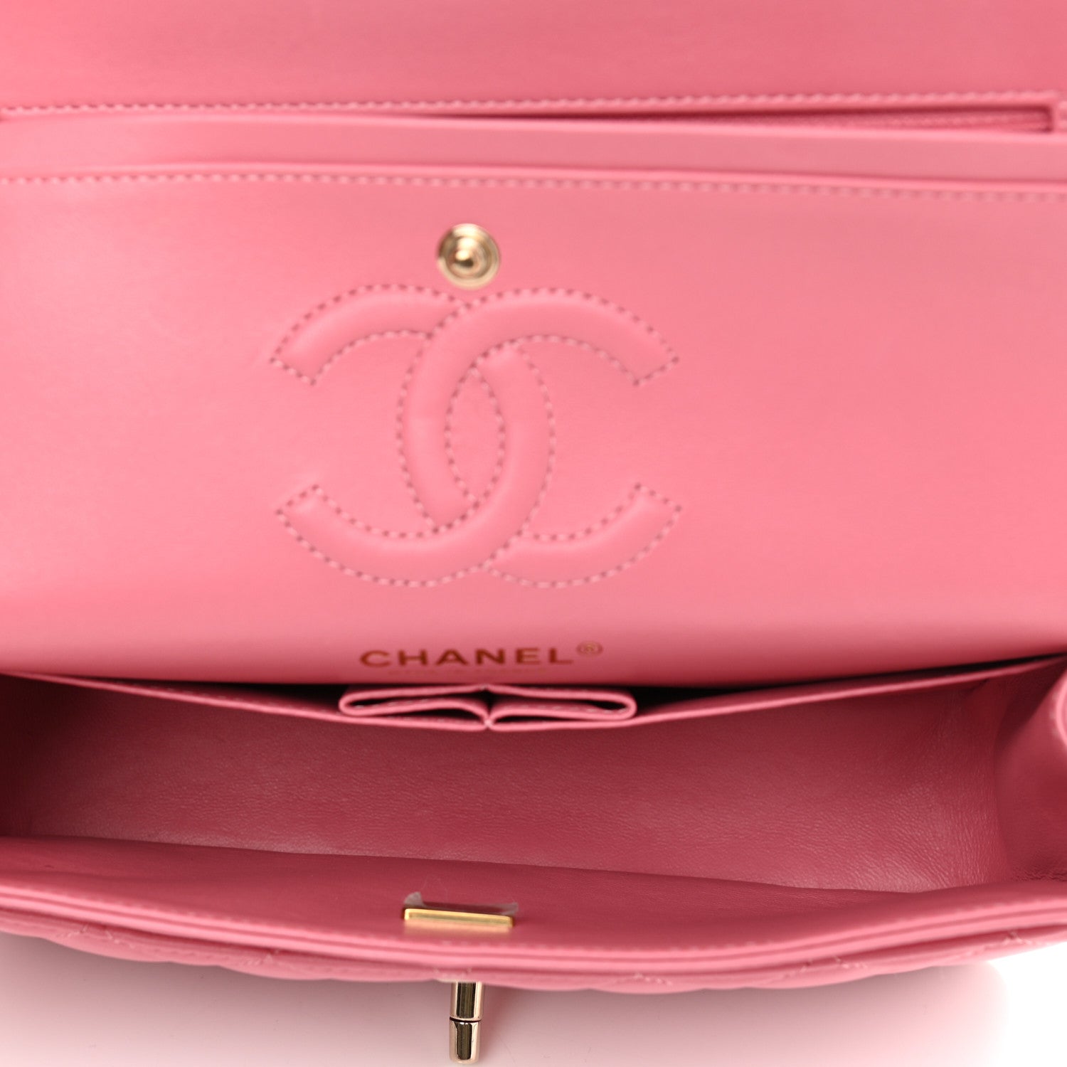 Chanel Lambskin Quilted Small Double Flap Pink 4 of 6