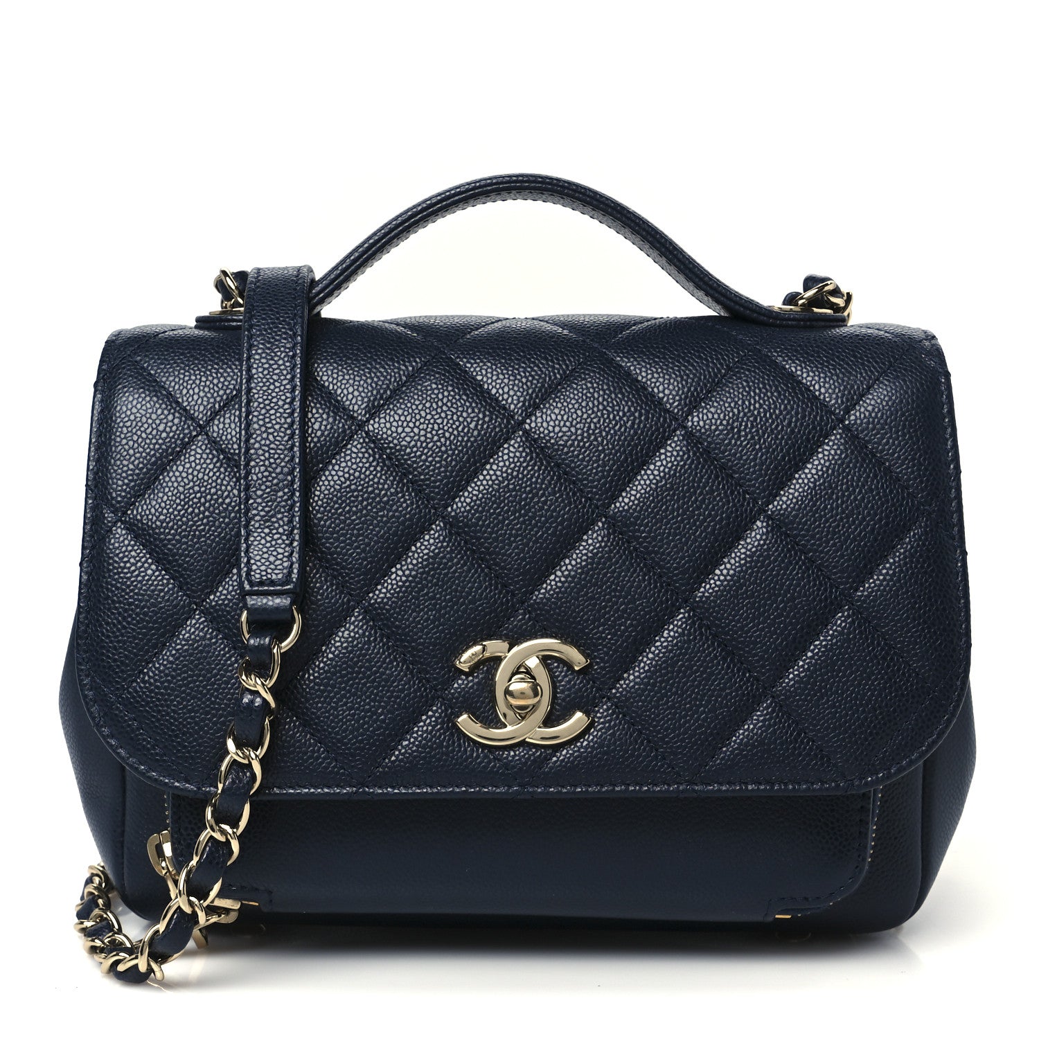 Chanel Caviar Quilted Medium Business Affinity Flap Navy 1 of 10