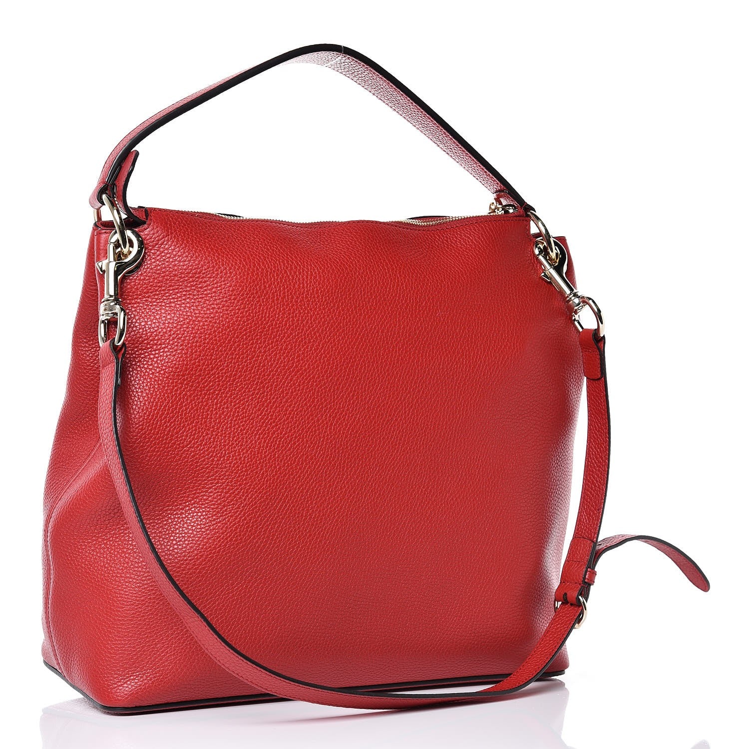 Gucci Pebbled Calfskin Large Soho Hobo Tabasco Red 3 of 7