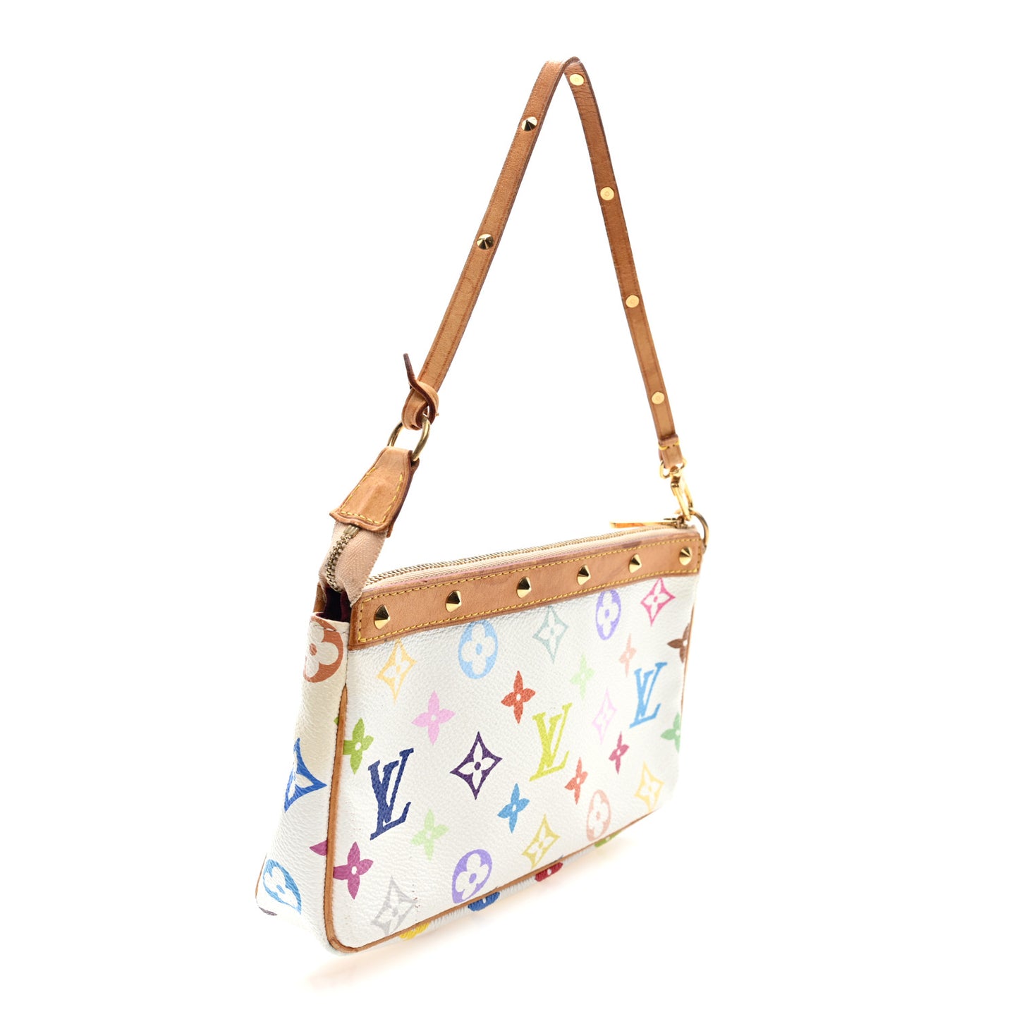 Monogram Multicolor Pochette Accessories White