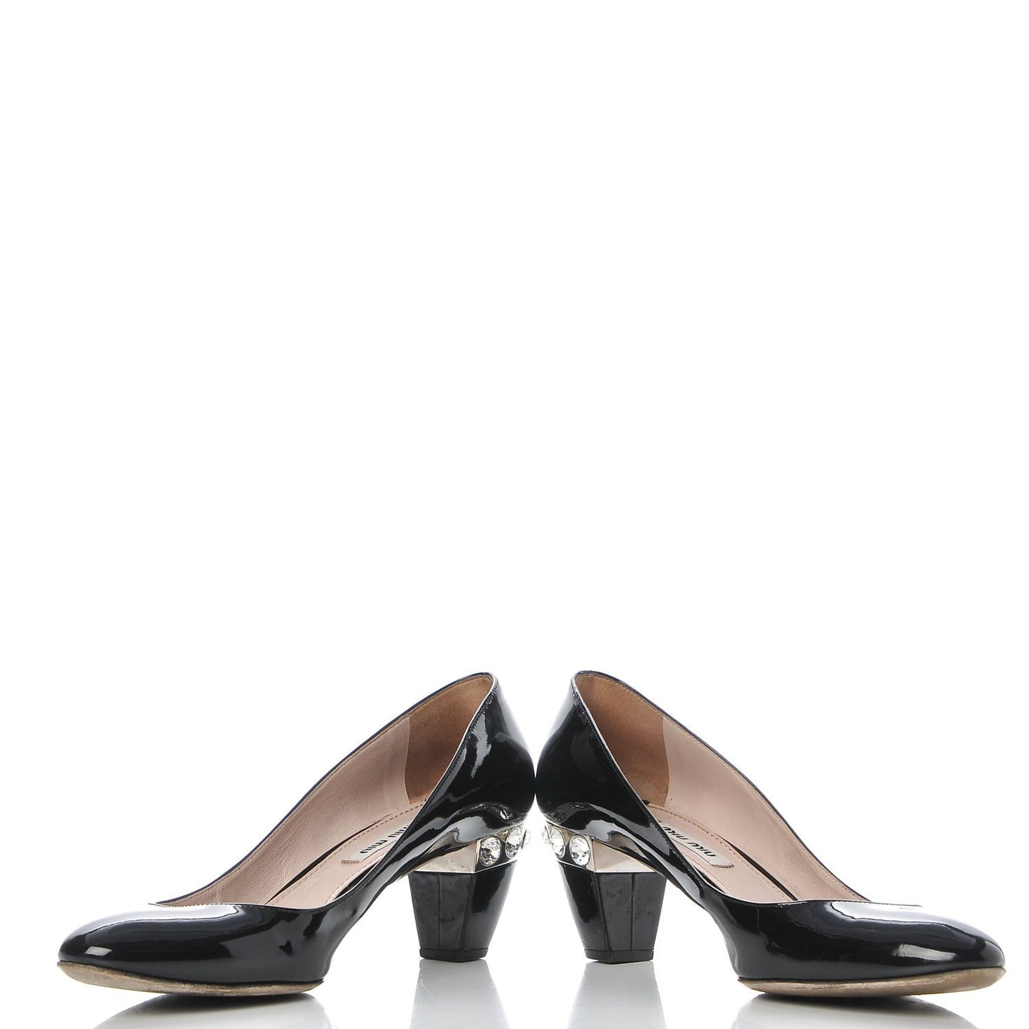 Vernice Crystal Jeweled Pumps 38 Black