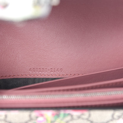 Gucci GG Supreme Monogram Blooms Mini Dionysus Chain Wallet Beige Multicolor Dry Rose 9 of 11
