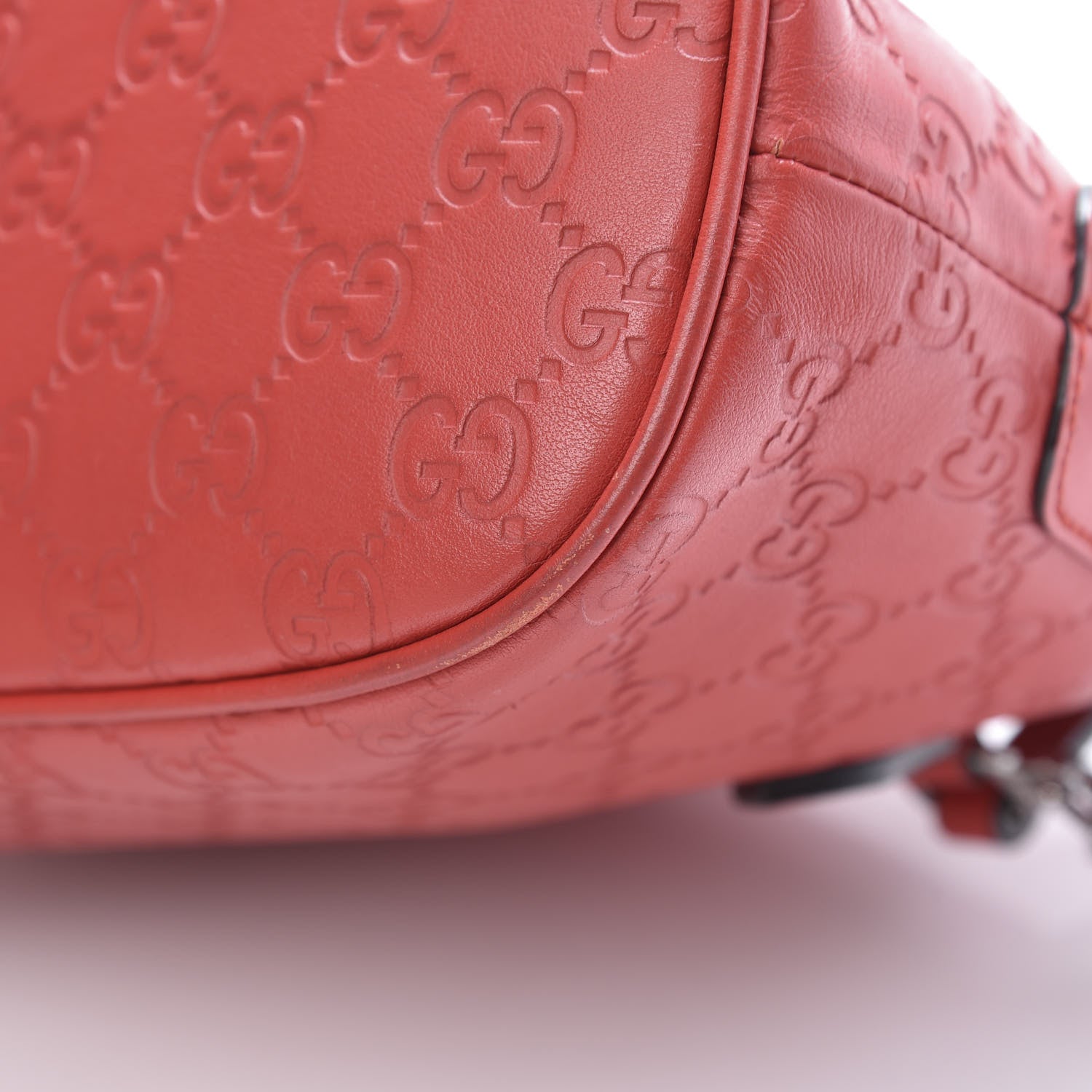 Gucci Guccissima Mini Dome Bag Red 12 of 13