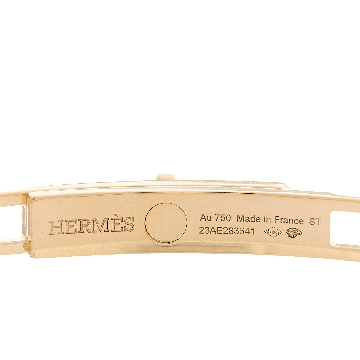 Hermes 18K Yellow Gold Diamond Pave PM Kelly Chaine Bracelet ST 4 of 5