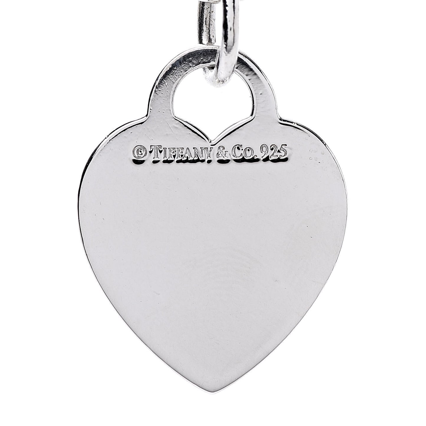 Sterling Silver Heart Tag Necklace