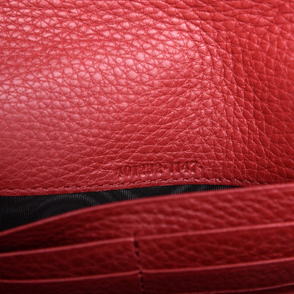 Gucci Calfskin GG Marmont Chain Wallet Vulcanic Red 7 of 8