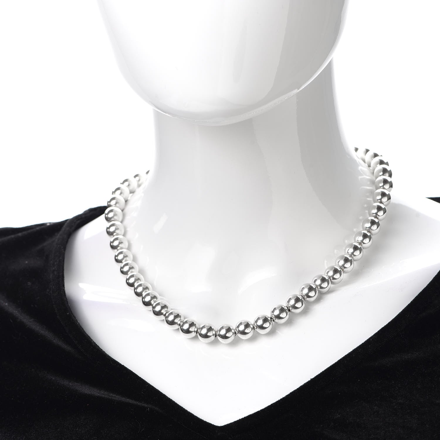 Tiffany Sterling Silver 10mm HardWear Ball Necklace 2 of 6
