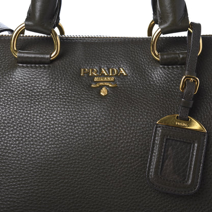 Prada Vitello Daino Top Handle Zip Tote Militare 9 of 10