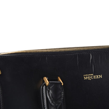 Alexander McQueen Calfskin Zip Up Heroine Tote Black 6 of 9