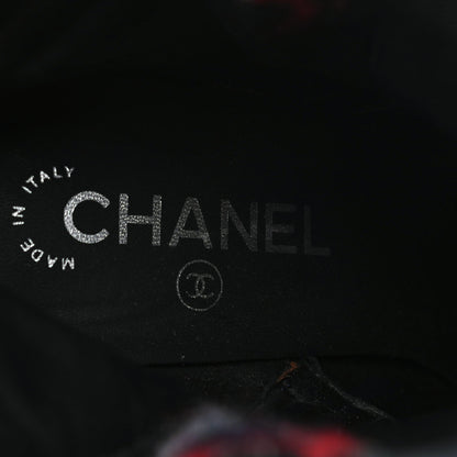 Chanel Calfskin Patent Cap Toe Short Ankle Boots 38 Navy Black 6 of 17