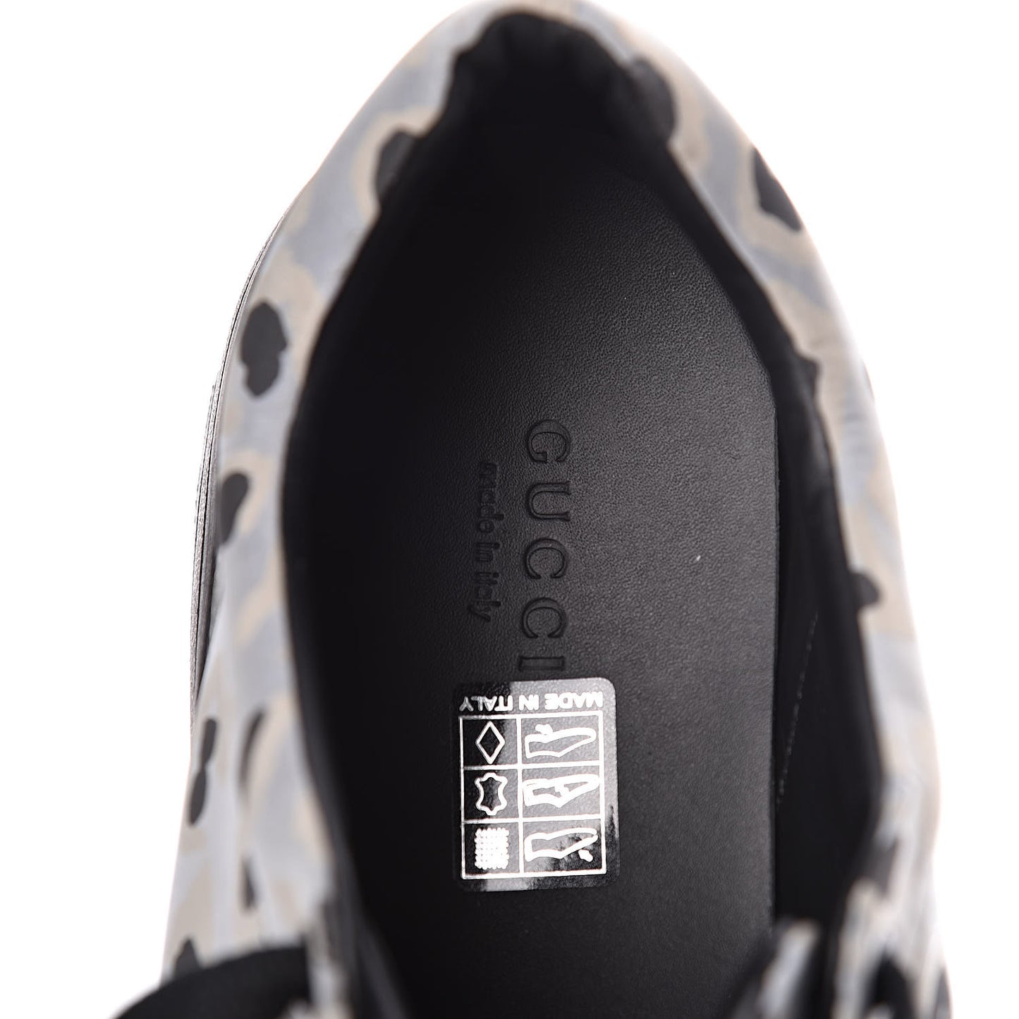 Fabric Rubber Leopard Print Brava Reflective Sneakers 38.5