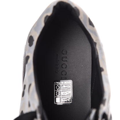 Gucci Fabric Rubber Leopard Print Brava Reflective Sneakers 38.5 9 of 13