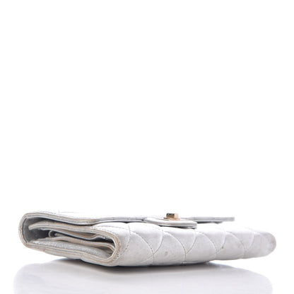 Chanel Metallic Lambskin Quilted Reissue Wallet Silver 4 of 22