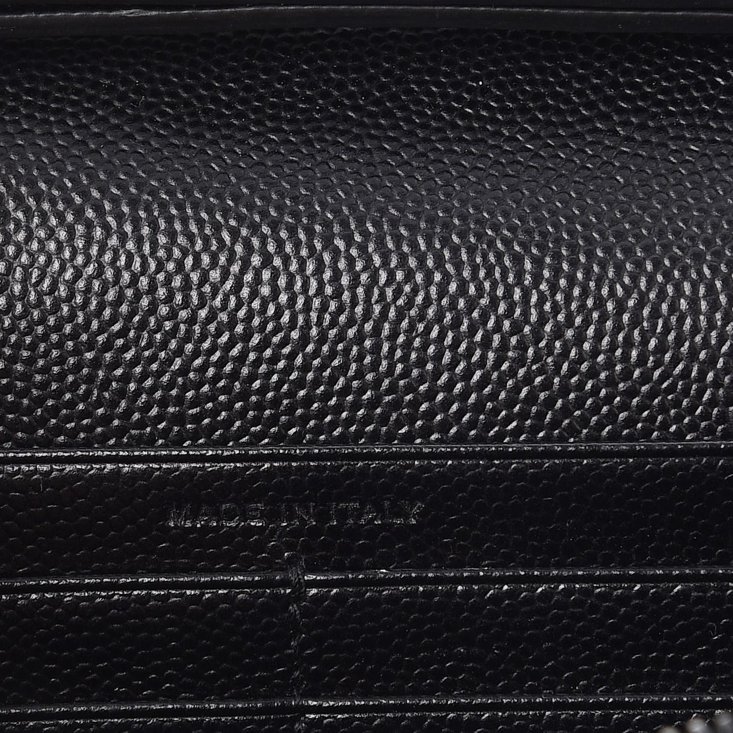 Grain De Poudre Matelasse Chevron Monogram Chain Wallet Black